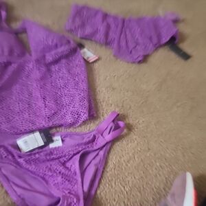 Mossimo Supply Co. Purple Bikini Set